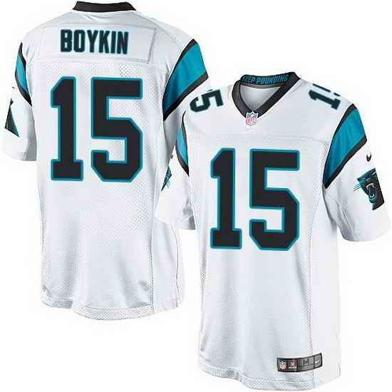 Nike Panthers #15 Jarrett Boykin White Team Color Mens Stitched NFL Elite Jersey
